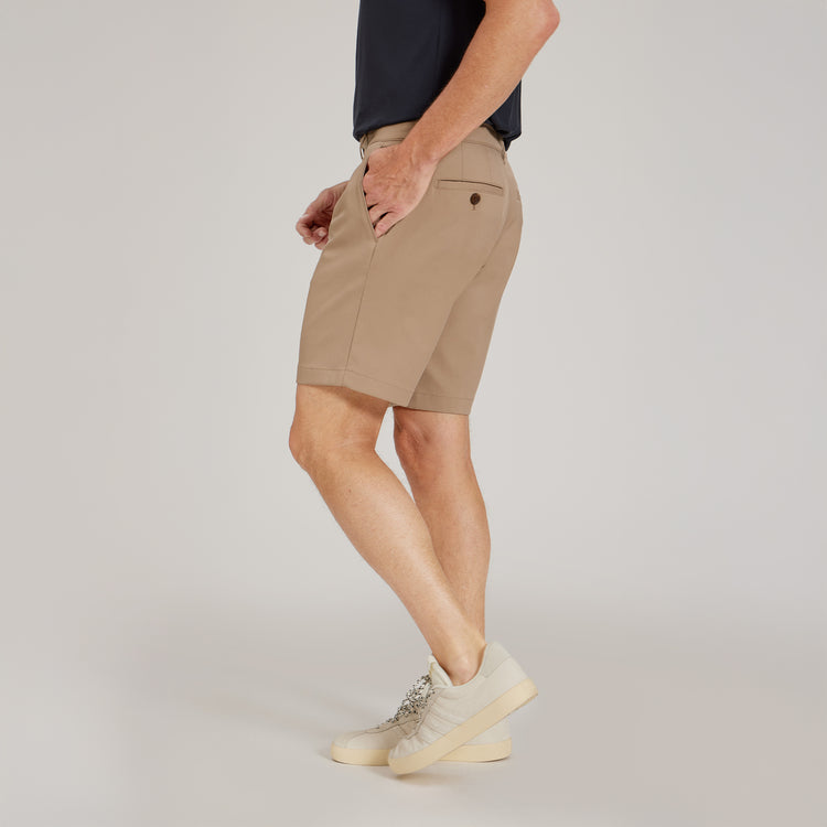 Men wearing Khaki Tech Shorts
