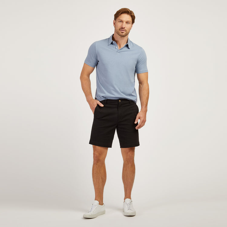 Men wearing California Blue Jersey Sueded Polo