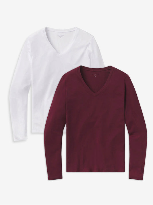 Long Sleeve V-Neck Tee Marcy 2-Pack  V-Neck tees