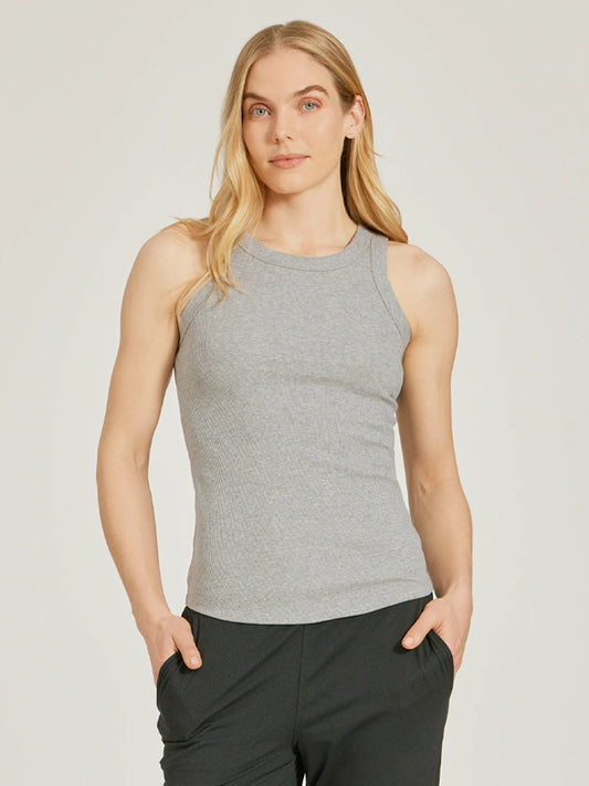 Rib Tank Heather Gray Tank tees