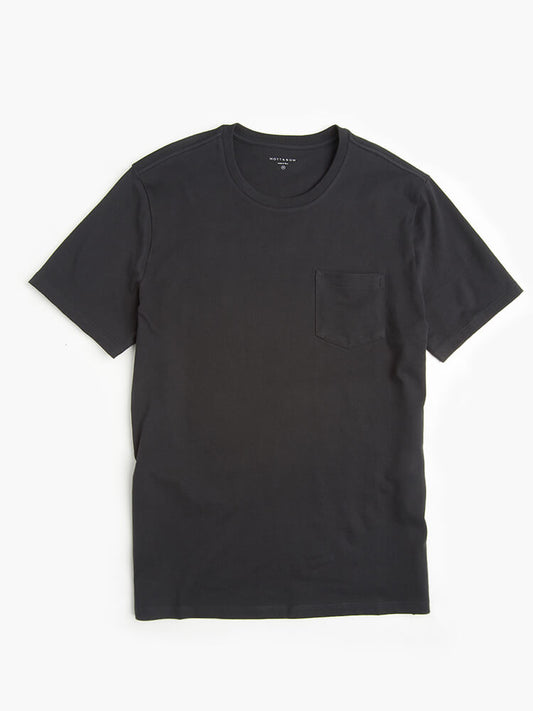 Midweight Pocket Amity Tee Black Crew tees