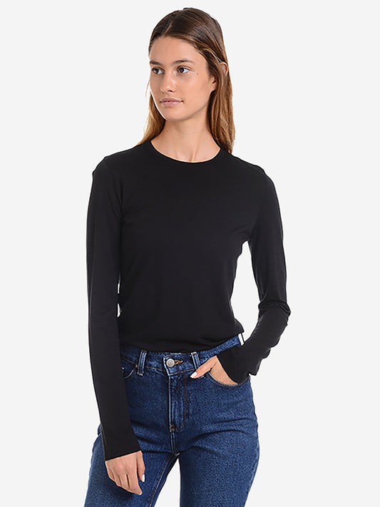 Long Sleeve Crew Tee Marcy Noir Crew tees