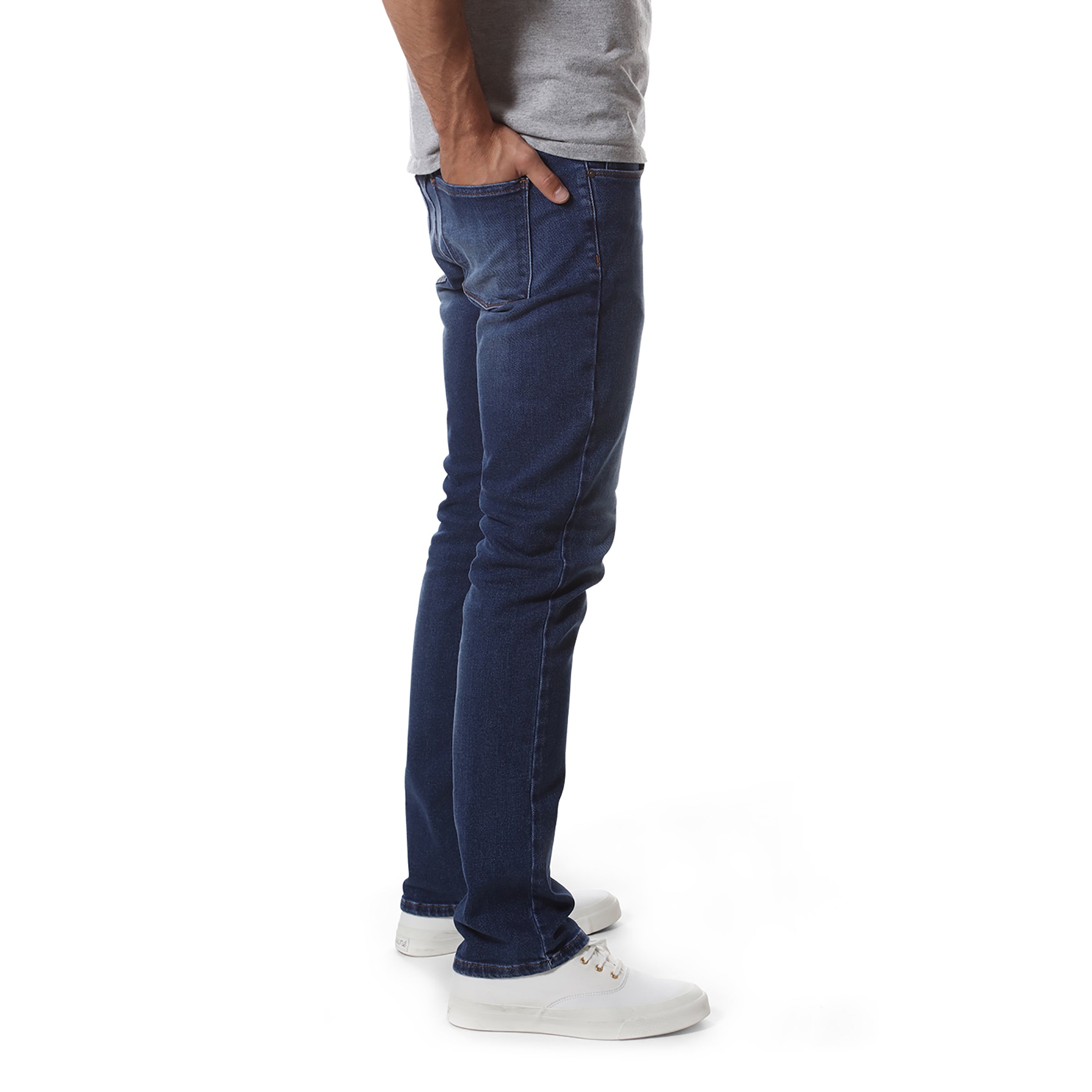 Men wearing Light/Medium Blue Slim Oliver Jeans