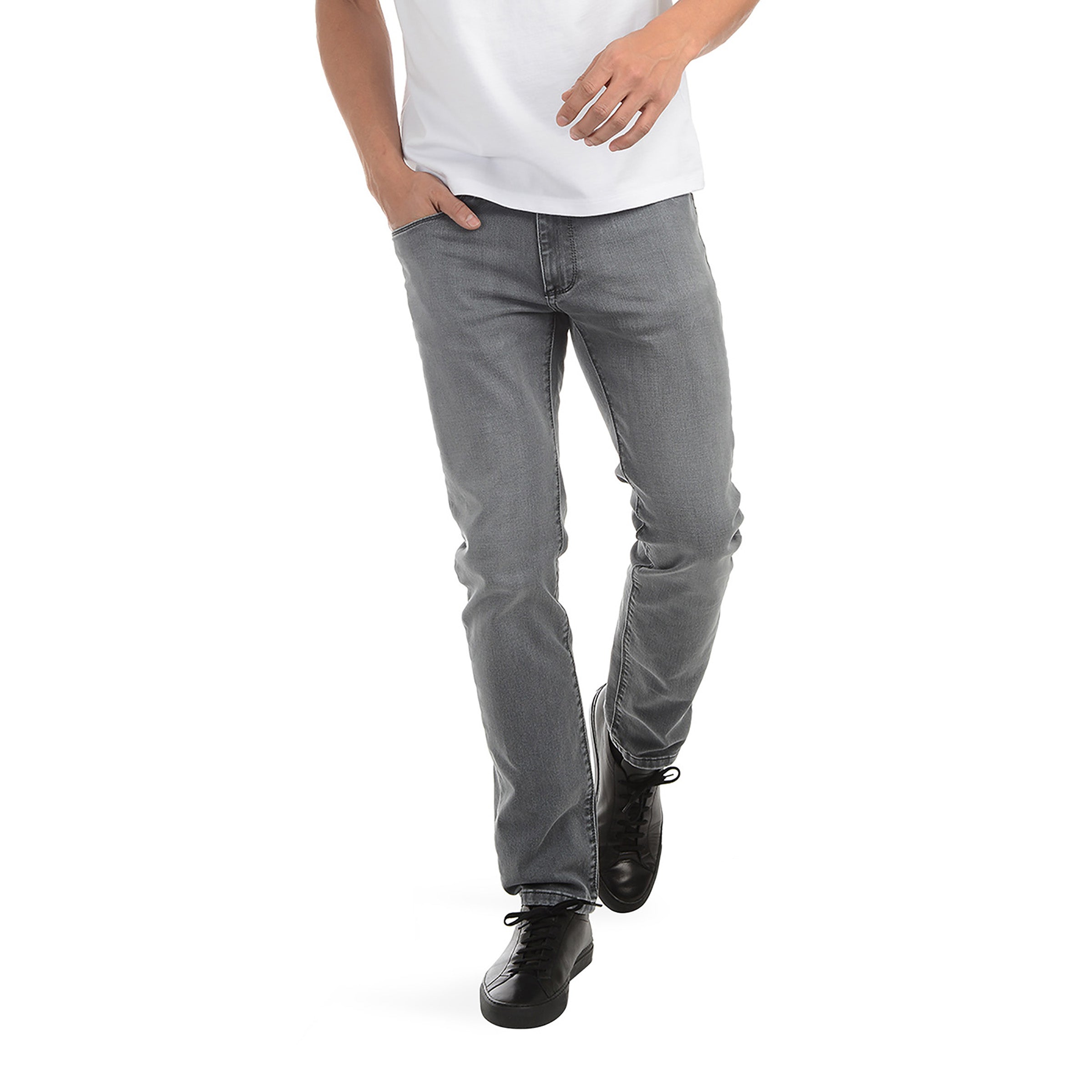 Men wearing Gris Clair Slim Stone Jeans